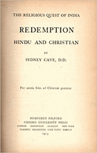 The Religious Quest of India Redemption Hindu and Christian