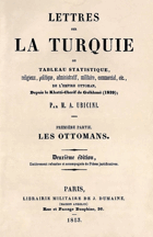 Lettres sur la Turquie VOL I. Les Ottomans
