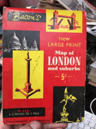 Bacon's large print map of London and suburbs