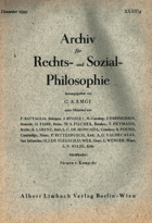 Archiv für Rechts- und Sozialphilosophie XXX. Band, Heft 1, FOTO ILUSTRAČNÍ