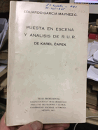 Puesta en escena y análisis de R.U.R. de Karel Čapek. García Maynez C., Eduardo RUR