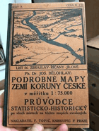 Podrobné mapy zemí Koruny české v měřítku 1:75.000 a mapa vzdáleností všech míst při ...