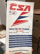 Československé Aerolinie ČSA. Letový řád LÉTO SUMMER