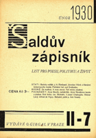 Šaldův zápisník KONVOLUT ČÍSEL - 22 ks