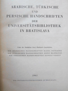 Arabische, türkische und persische Handschriften der Universitätsbibliothek in Bratislava