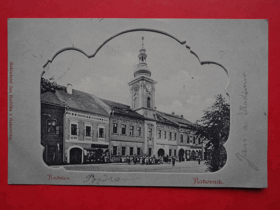 Rakovník - Rakonitz, radnice, náměstí (pohled)