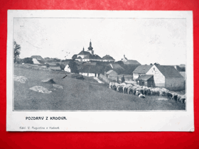 Kadov, okres Strakonice, kostel, kaple, ovce (pohled)