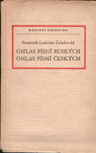 Ohlas písní ruských - Ohlas písní českých