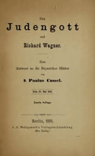 Der Judengott und Richard Wagner