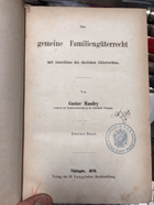 Das gemeine Familiengüterrecht mit Ausschluss des ehelichen Güterrechtes. Zweiter Band
