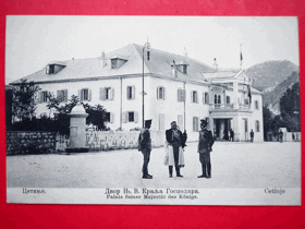 Cetinje - královský palác, Černá Hora, 1916 (pohled)