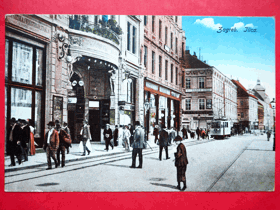Zagreb, Chorvatsko, tramvaj (pohled)