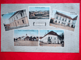 Jistebnice - Jistebnitz, okres Tábor, víceokénková pohlednice, koláž (pohled)