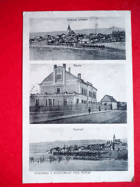 Kostomlaty pod Řípem, okres Litoměřice, nádraží, škola (pohled)