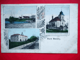 Benátky nad Jizerou,  okres Mladá Boleslav, koláž (pohled)