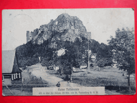Hrad Tolštejn - Tollenstein, dříve Dohlenstein (pohled)