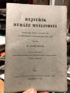 Rejstřík Stráže myslivosti. Seznam statí, článků, vyobrazení atd. z I.- XXV. ročníku