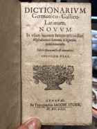 Dictionarium Gallico-Germanico-Latinum