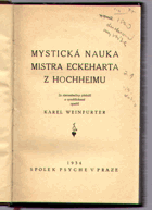 Mystická nauka mistra Eckeharta z Hochheimu 1