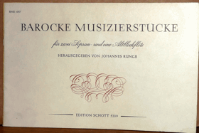 Barocke Musizierstucke fur Zwei Sopran und eine Altblockflote