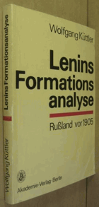 Lenins Formationsanalyse der bürgerlichen Gesellschaft in Russland vor 1905