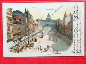 Praha - Prag - Prague, dlouhá adresa (pohled)