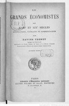 Les grands économistes des XVIIIe et XIXe siècles - biographies, extraits et commentaires