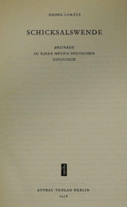 Schicksalswende - Beiträge zu einer neuen deutschen Ideologie