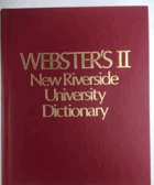 Webster's II new Riverside university dictionary