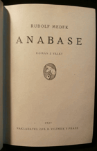Anabase - román z války