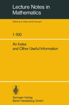 An index and Other Useful Information