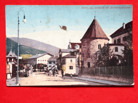 Bruneck - Brunico, kasárna Sternhaus, Itálie (pohled)