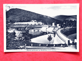 Údolní přehrada na Bystřičce, pošta Růžďka, okres Vsetín (pohled)