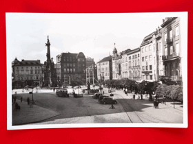 Olomouc - Masarykovo náměstí, auto, autobus (pohled)