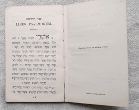 Liber Psalmorum Ad Editionem Hooghtianam (text in Hebrew)