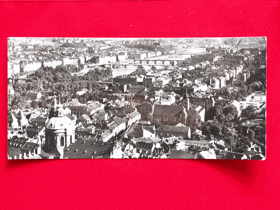 Praha - pohled z rampy Pražského hradu (pohled)