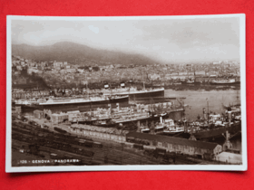 Janov - Genova, Itálie, přístav, lodě (pohled)