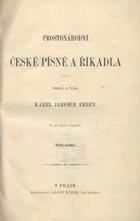 Prostonárodní české písně a říkadla NÁPĚVY