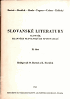 Slovanské literatury - slovník hlavních slovanských spisovatelů. II. část