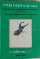 Folia Heyrovskyana - Seznam československých brouků - Supplementum 1