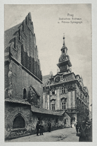 Židovská radnice a Staronová synagoga - Altneue Synagogue (pohled)