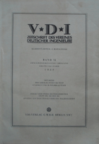 VDI - Zeitschrift des Vereines deutscher Ingenieure