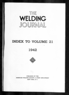 The Welding journal - the journal of the American welding society