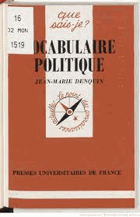 Vocabulaire politique de Jean-Marie Denquin - Poche - Livre