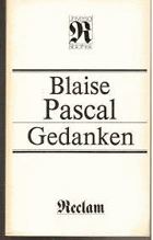 Gedanken - Pascal, Blaise RECLAM