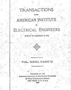 Transactions of the American Institute of Electrical Engineers