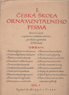 Česká škola ornamentálního písma 1 VČ PŘÍLOH !!