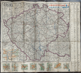 ČECHY 1:500.000 MAPA