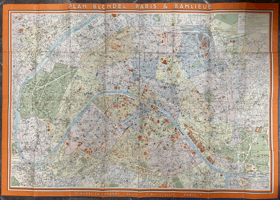 PLAN BLONDEL PARIS & BANLIEUE 1:18.000 MAPA-CARTE. ORIENTAČNÍ PLÁN MĚSTA PARÍŽ