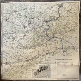 ČESKÉ STŘEDOHOŘÍ A DOLNÍ POHOŘÍ 1:150.000 MAPA